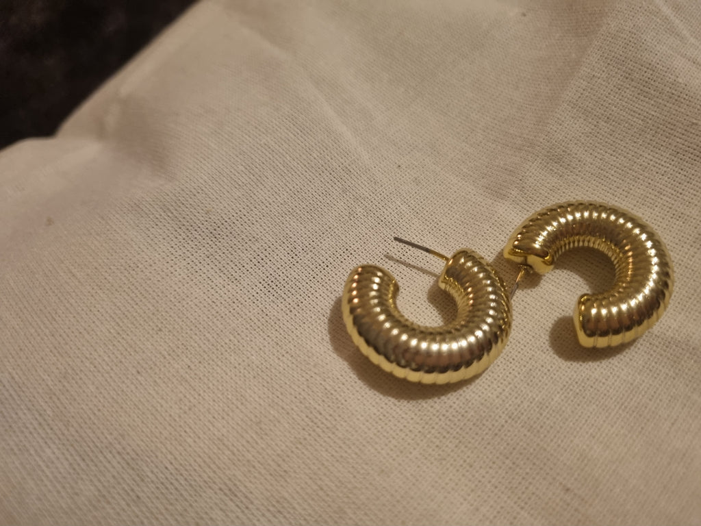 Gold coloured earrings