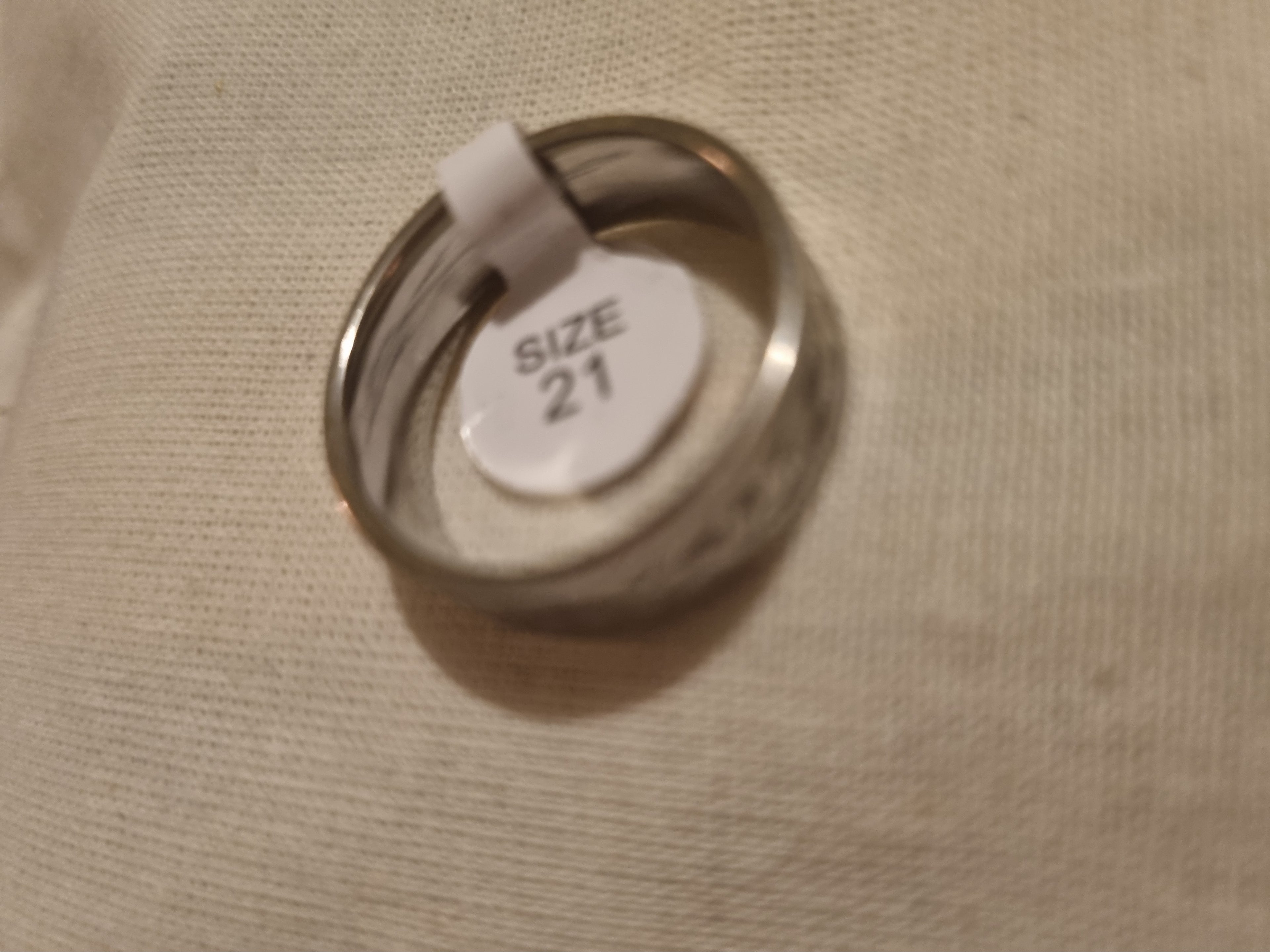 Mens stainless steel ring