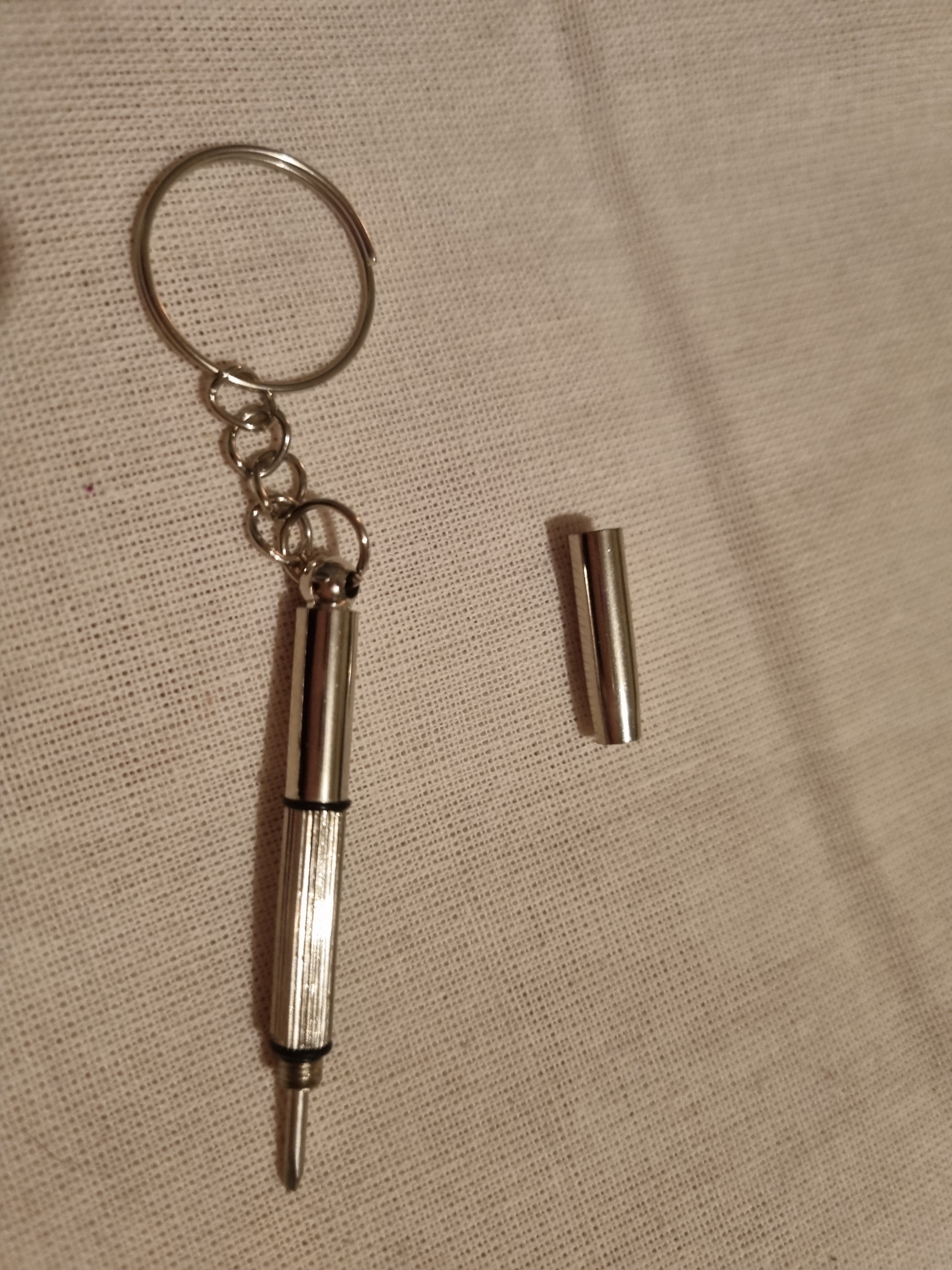 Keychain watch and glasses tool
