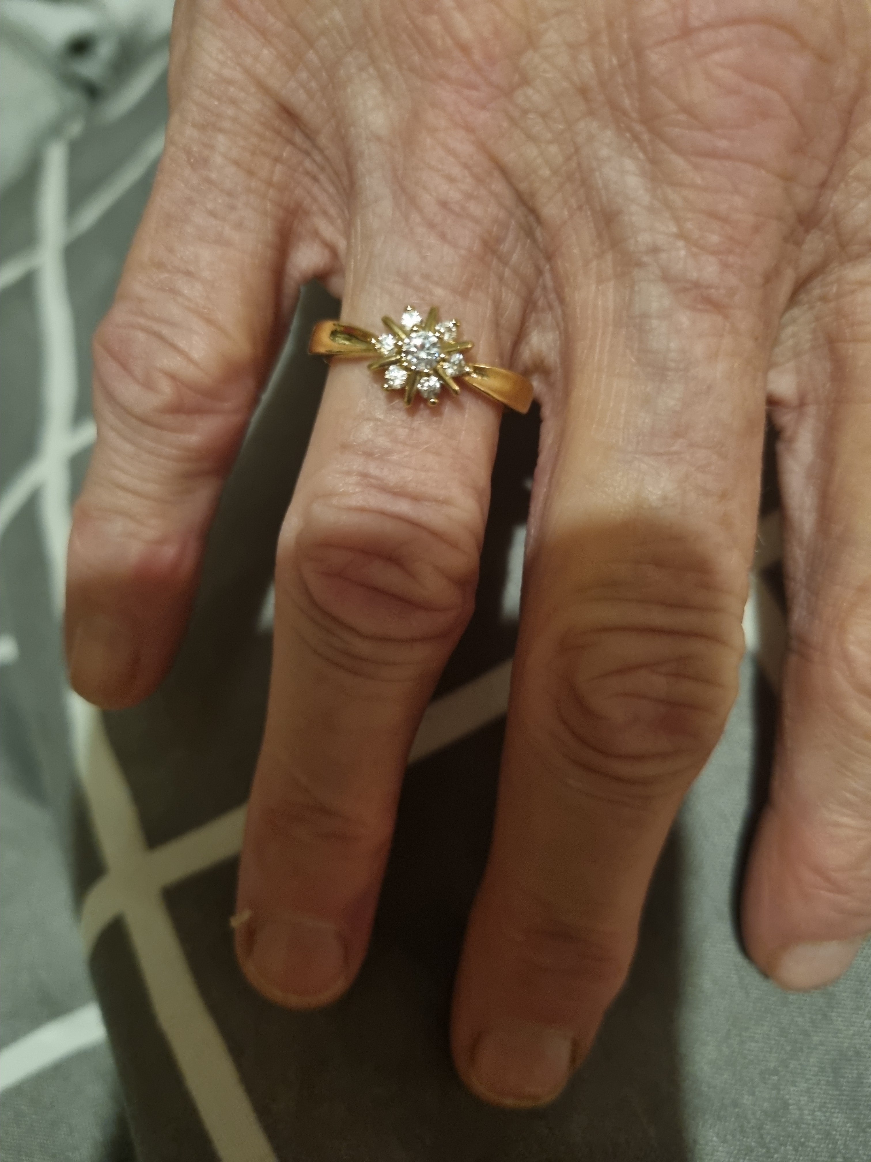 Beautifully designed ladies gold plated ring