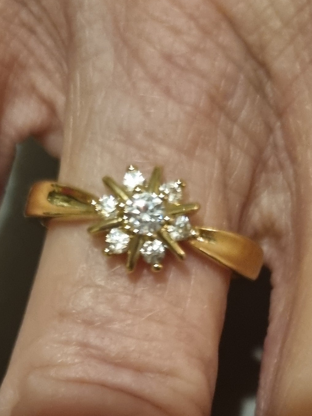 Beautifully designed ladies gold plated ring