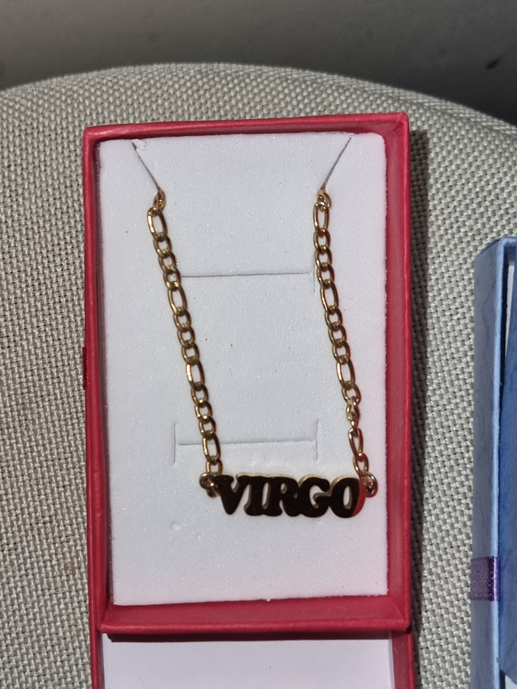 Beautifully designed gold plated Virgo necklace.