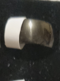 Mens black rounded thick band