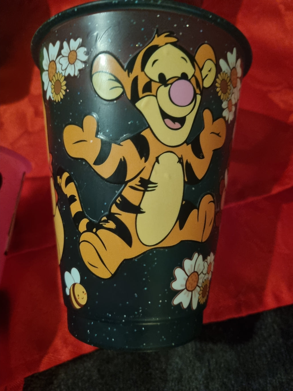 Decorated plastic cups.