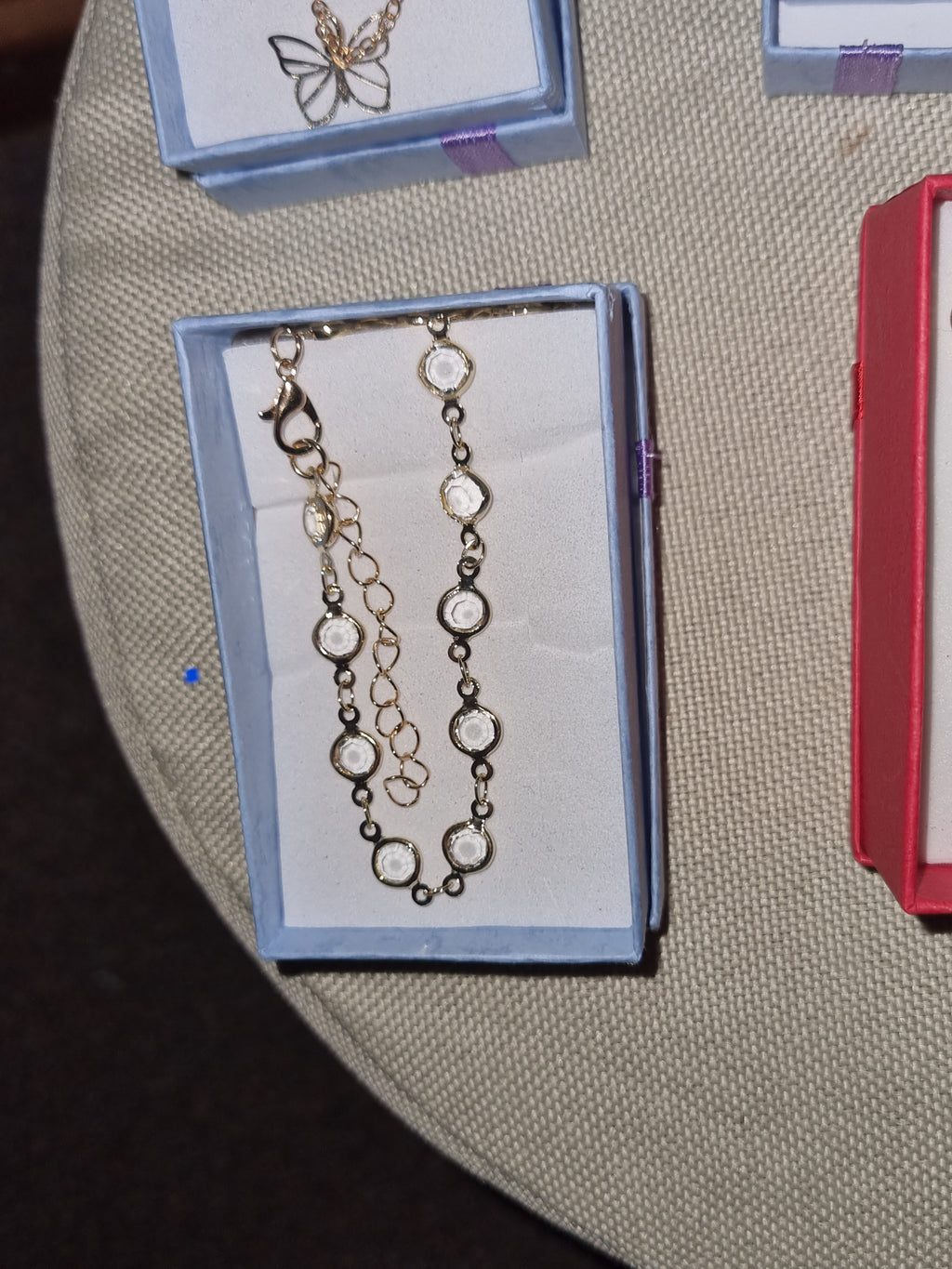 5 varieties of braclets and 1 2 pcs set ring and braclet set braclets are $6.00 each.