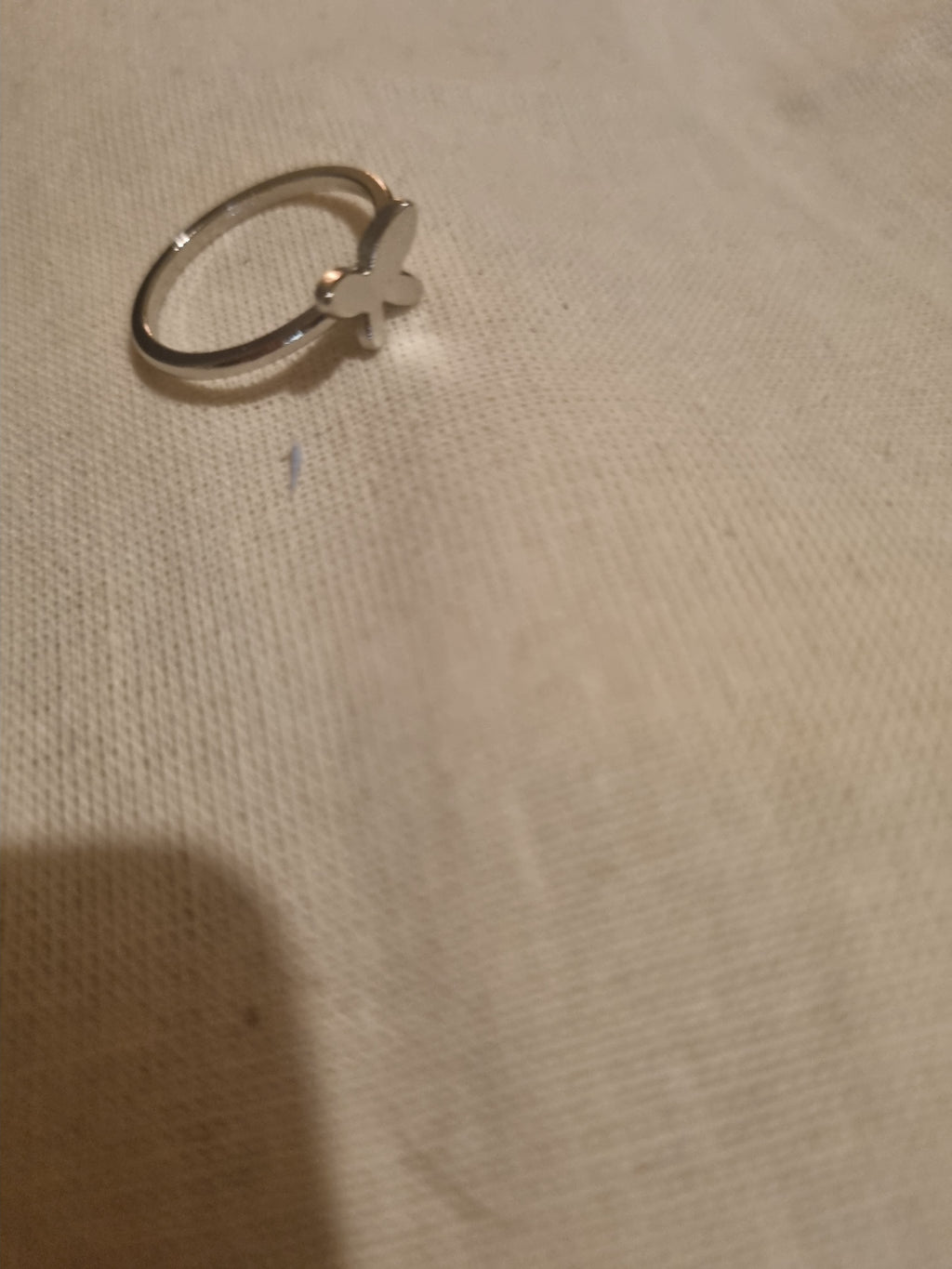 Ladies silver butterfly ring